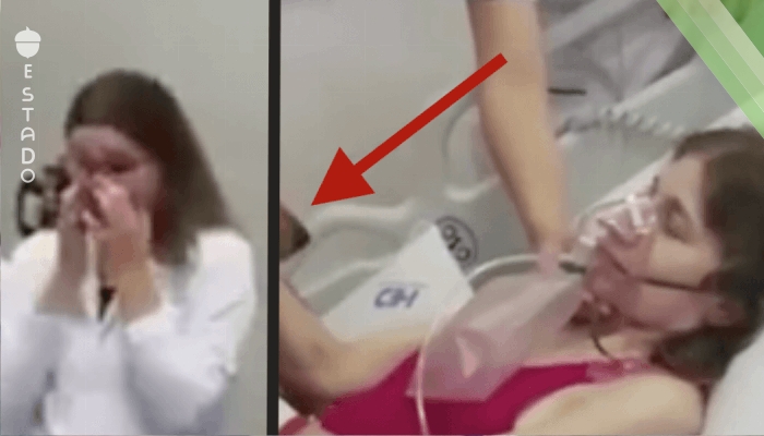Las enfermeras están en shock con lo que salta al brazo de esta moribunda. Todas lloran desconsoladas