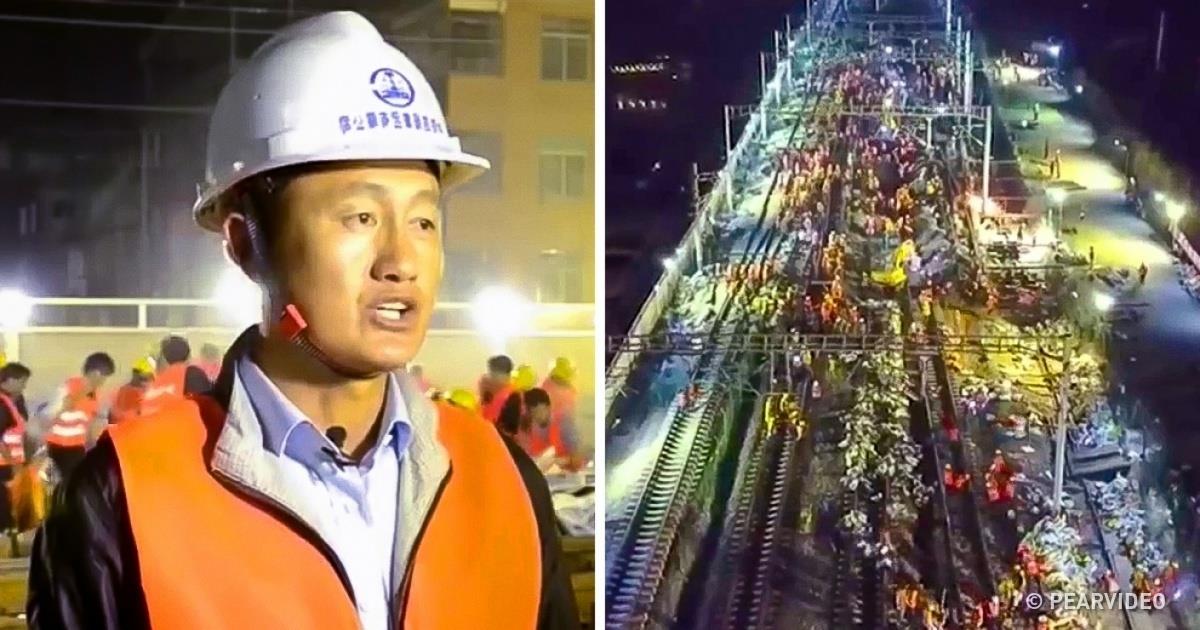 Mientras todo el mundo dormía, en China construyeron un ferrocarril en una noche