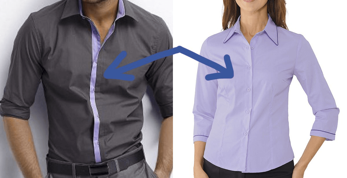 ¿Sabes por qué las mujeres tienen los botones de la camisa a un lado y los hombres a otro?