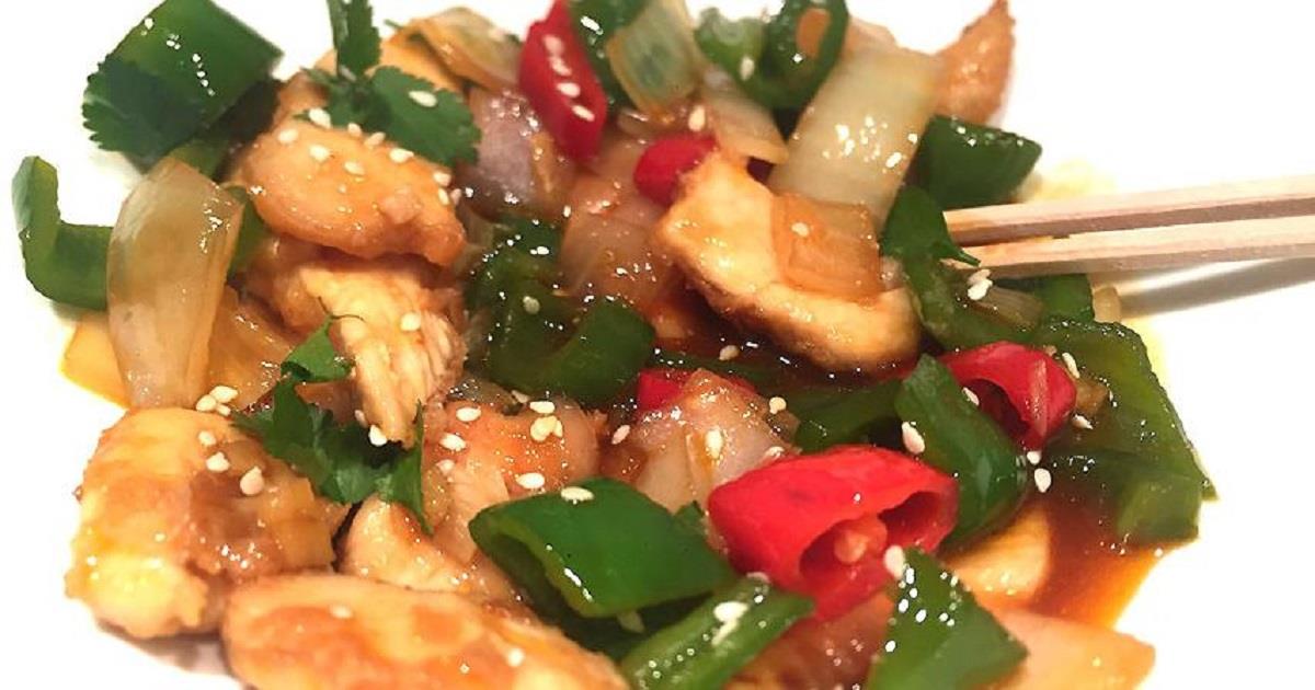 Pollo en salsa agridulce como el de los restaurantes chinos