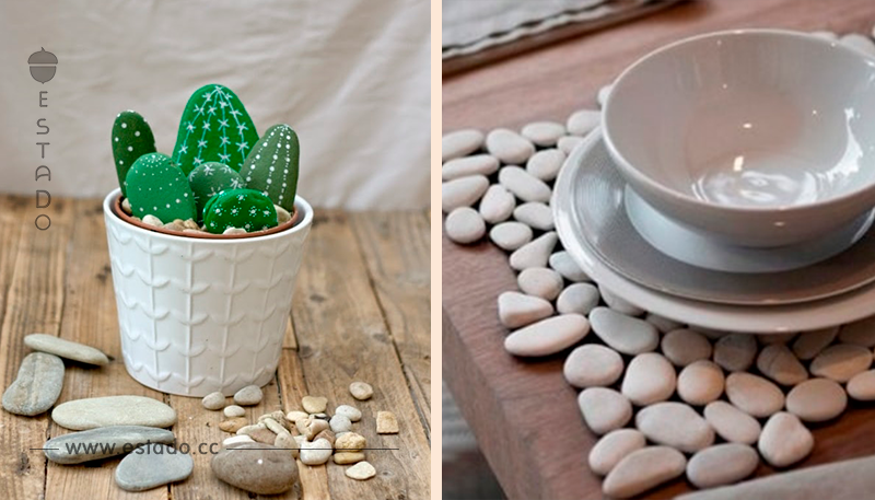 7 preciosas, sencillas y naturales ideas para decorar tu hogar con tan sólo piedras