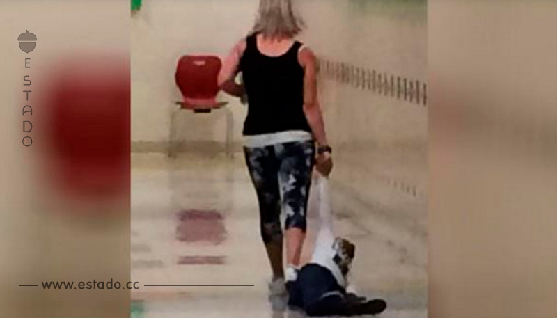 La foto de una profesora arrastrando a un niño que indigna a cualquiera - La nube de algodón