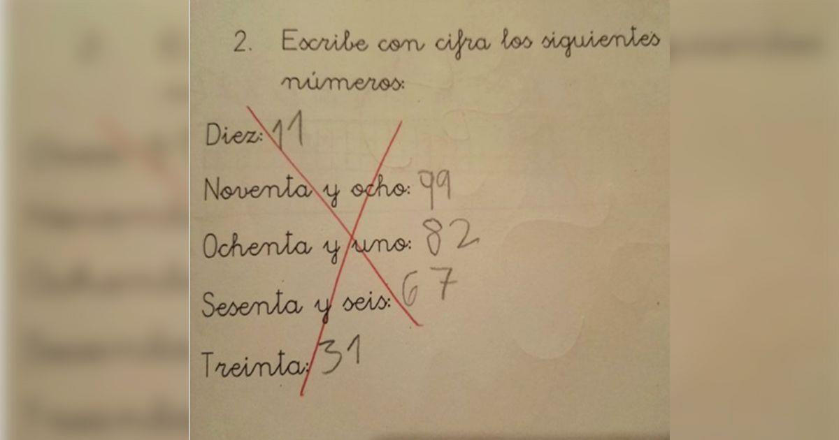 La ingeniosa respuesta de este niño a un ejercicio de matemáticas que se ha vuelto viral • La nube de algodón