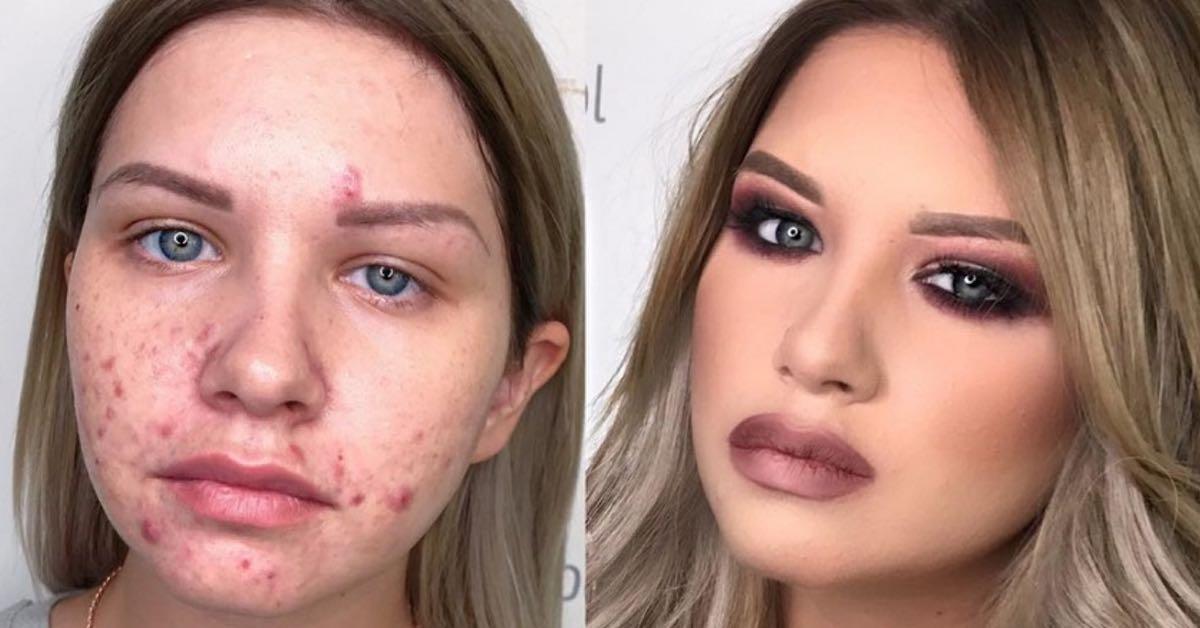 Antes y después: 16 fotos de mujeres con y sin maquillaje
