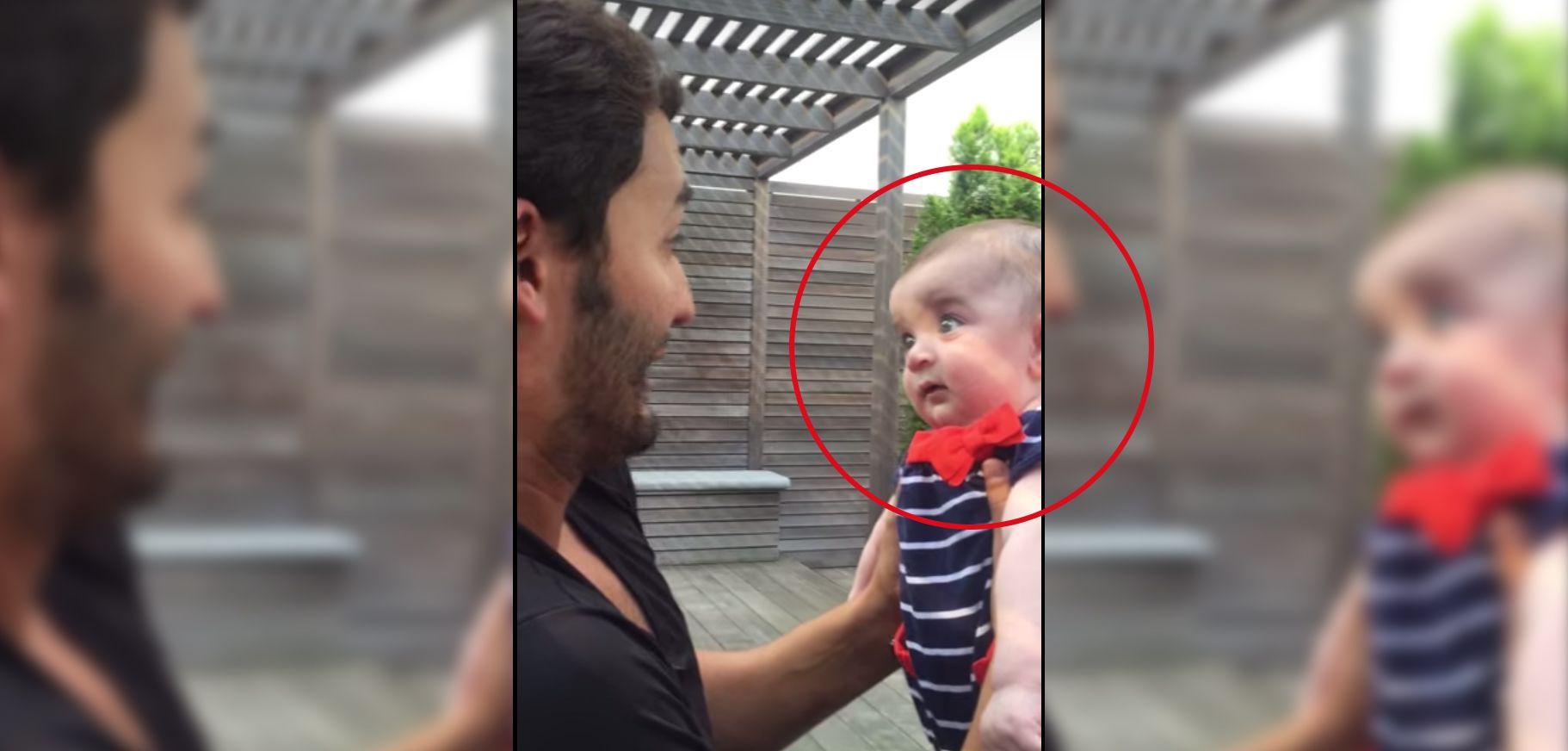 Esta es la cara que pone un bebé cuando su padre trata de explicarle los misterios de la vida