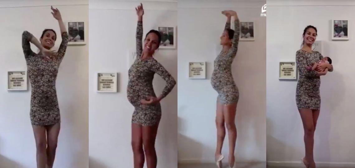 Bailarina registra su embarazo en hermoso time lapse danzando en la punta de sus pies