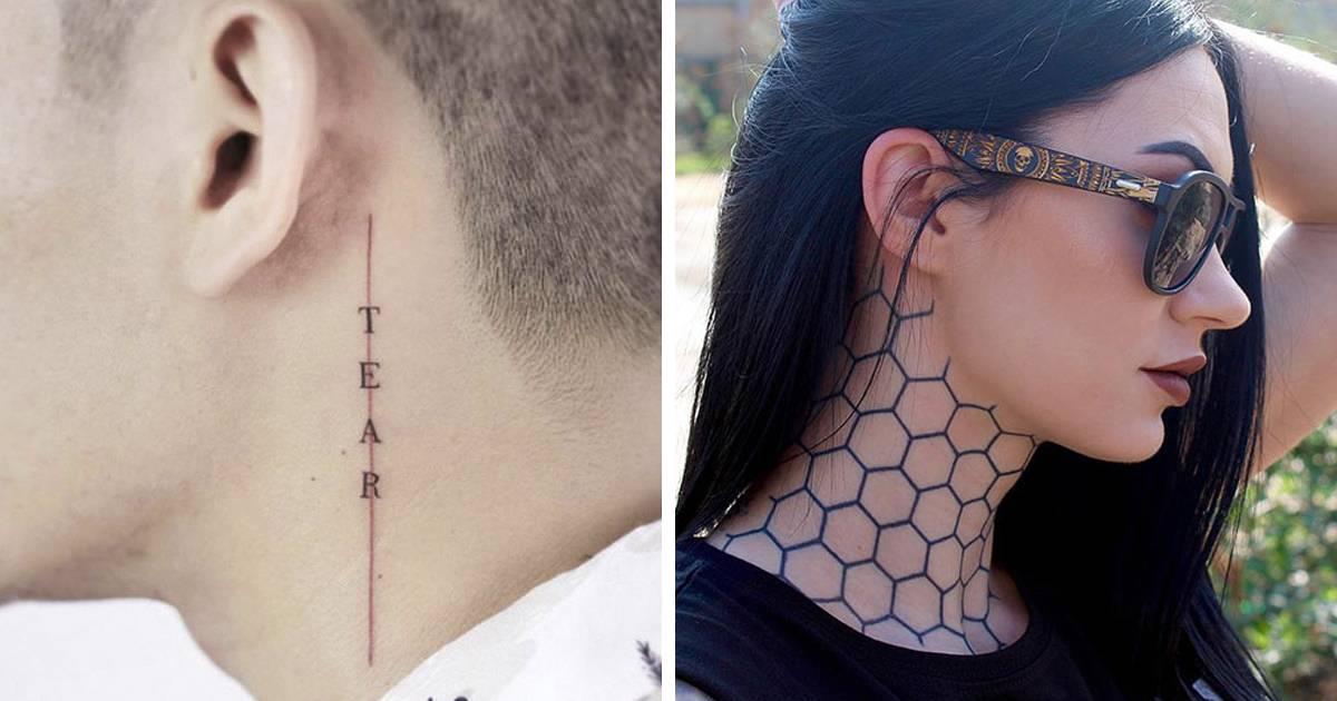12 Personas que se tatuaron el cuello de forma creativa