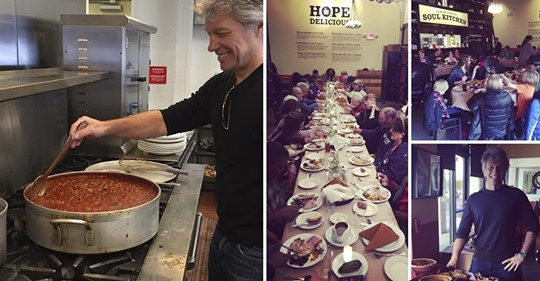 Bon Jovi ha abierto 2 restaurantes solidarios donde no es necesario pagar