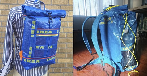 Cómo hacer una mochila con una bolsa del IKEA