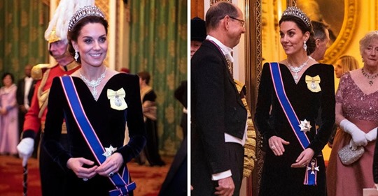 Kate Middleton deslumbra portando la tiara Lover's Knot (el nudo de los enamorados), de la princesa Diana, en la recepción del Cuerpo Diplomático
