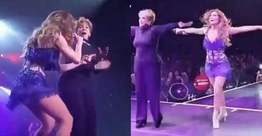 Madre de Jennifer Lopez bailó junto a su hija y causó furor en pleno concierto