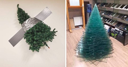 Así decoran los empleados de distintas industrias sus lugares de trabajo con los árboles de Navidad más apropiados