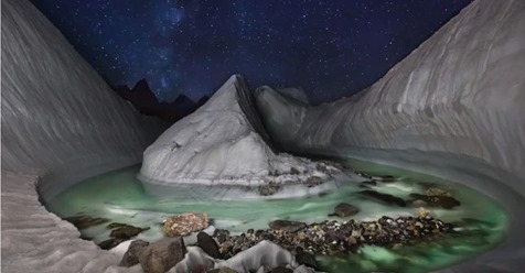 Dron descubre un hermoso glaciar oculto en el Himalaya