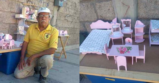 Abuelito pide ayuda en Internet para vender sus hermosas manualidades