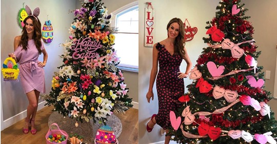 Mujer prefiere decorar su árbol de Navidad con cada festividad para no quitarlo