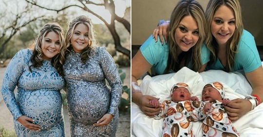 Gemelas dan a luz el mismo día en el mismo hospital luego de varios abortos espontáneos.