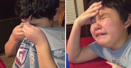Un niño llora al tomar su última dosis de quimioterapia. Le ganó al cáncer.