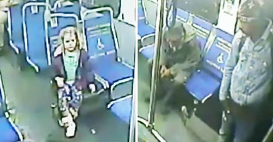 Una temblorosa niña de 4 años se montó en un autobús por la noche para ir a comprar un granizado