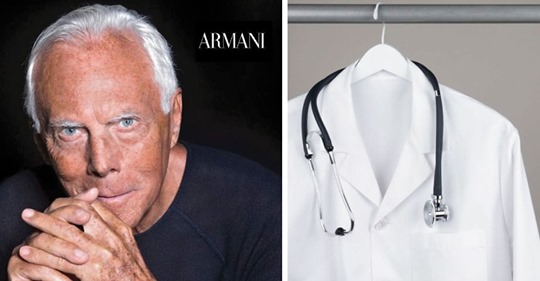 Armani deja la moda para fabricar batas y así ayudar a todos los doctores
