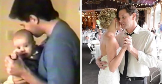 Un papá se grabó bailando con su hija desde que ella era una bebé hasta que se casó