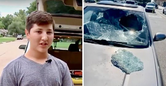 Chico de 12 años salva a un bebé atrapado en un auto caliente luego de romper el parabrisas