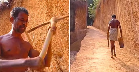 Un hombre semiparalizado se abrió un camino a través de una colina con una sola mano, durante 3 años