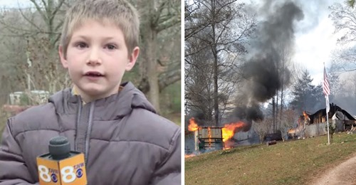 Niño de 7 años entra a su casa en fuego para rescatar a su hermanita de meses