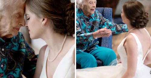 Novia viaja al hospital de cuidados paliativos para una sesión especial de fotos con su abuela, la familia no sabe nada hasta el día de la boda