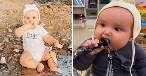 La madre de un bebé de 8 meses lo deja lamer objetos sucios alarmando a todos