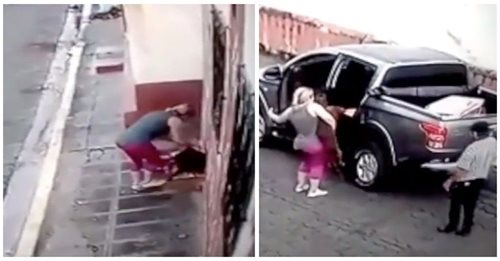 Una mujer ve un perro callejero clamando por auxilio y detiene su auto sin saber que la grababan