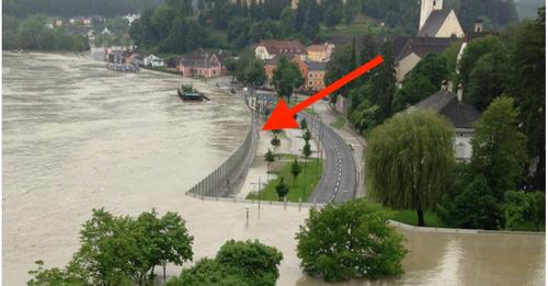 Estas son las imponentes paredes de contención con las que los austriacos se protegen de las inundaciones