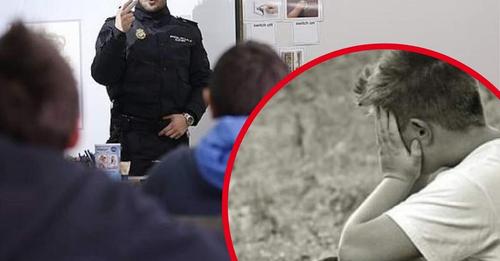 La polícia da una charla en un cole de España y un niño denuncia a su madre