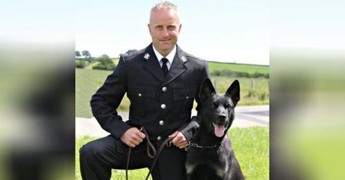 Perro policía se viste de héroe en su primer día de trabajo