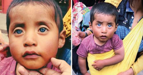 Bebé indígena en México sorprende por el color de sus ojos. Parecen falsos