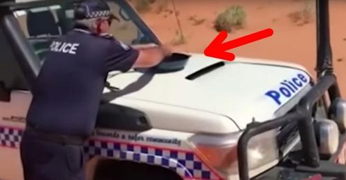 Un policía australiano prueba a freír un huevo sobre su coche, ¿lo conseguirá?