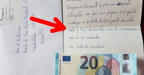 Esta es la carta que recibió el dueño de un bar después de que un cliente se fuese sin pagar
