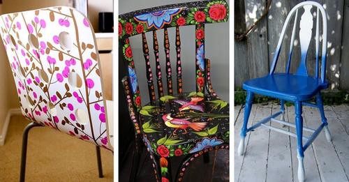 15 ideas para transformar tus viejas sillas en auténticas obras de arte