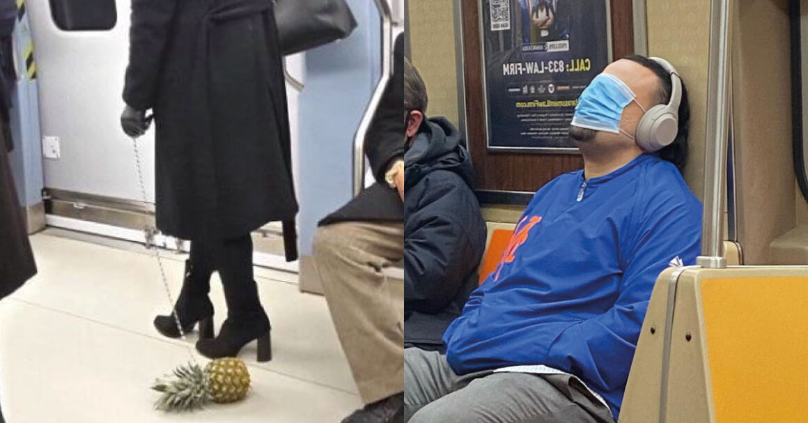 17 fotos que muestran que te puedes encontrar pasajeros muy extraños en el transporte público.