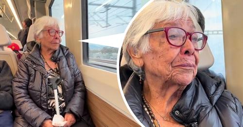 Abuelita mexicana llora por poder viajar otra vez en tren después de 50 años